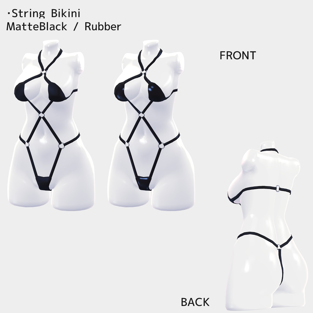 【5アバター対応】クロスホルダー & 紐ビキニ Summer Swimsuits 2023(VRChat想定)