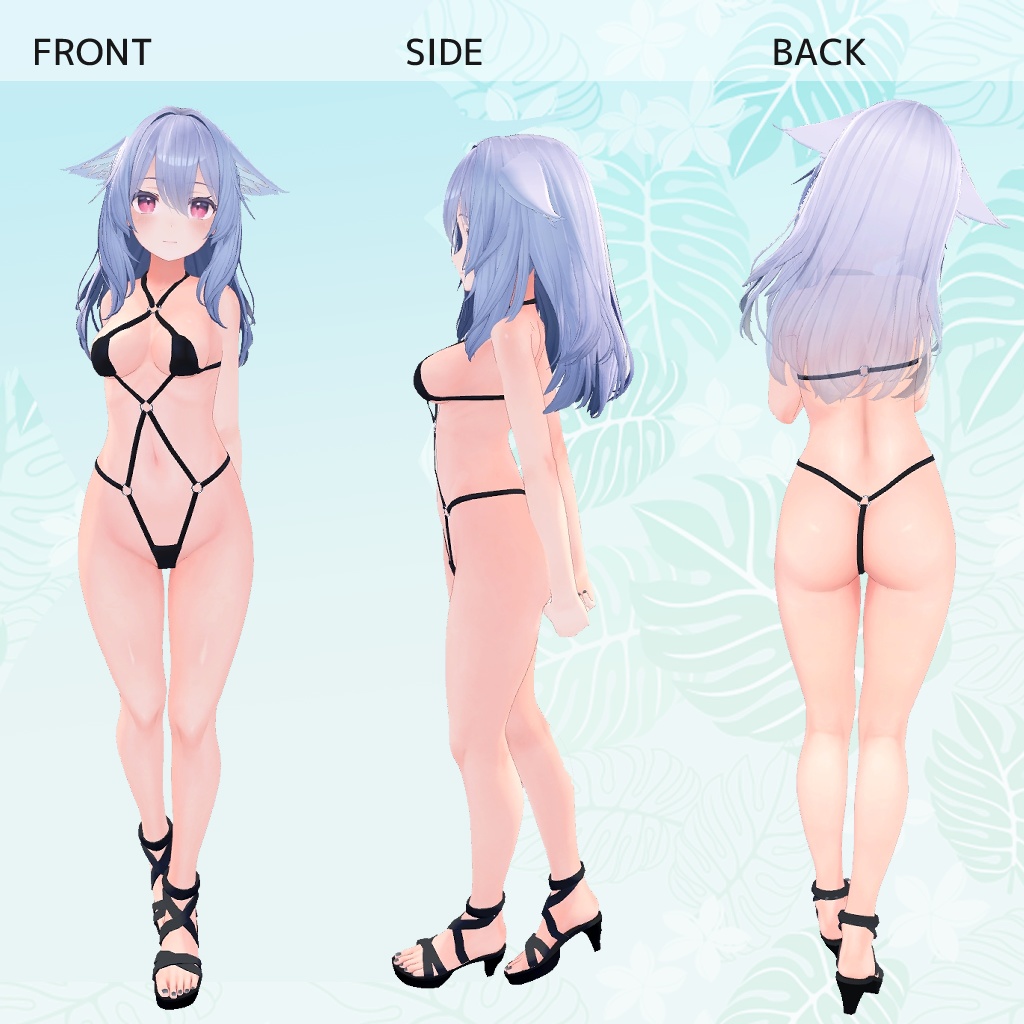 【5アバター対応】クロスホルダー & 紐ビキニ Summer Swimsuits 2023(VRChat想定)