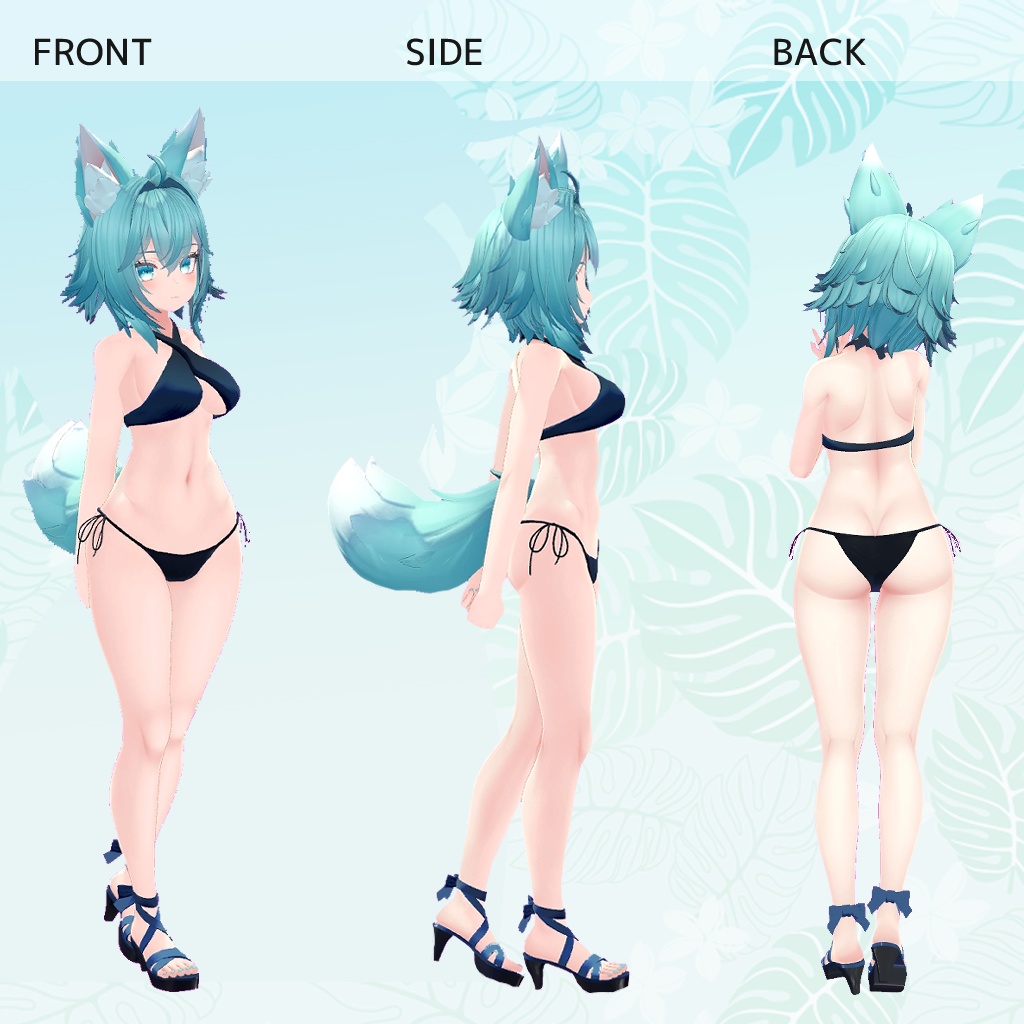【5アバター対応】クロスホルダー & 紐ビキニ Summer Swimsuits 2023(VRChat想定)