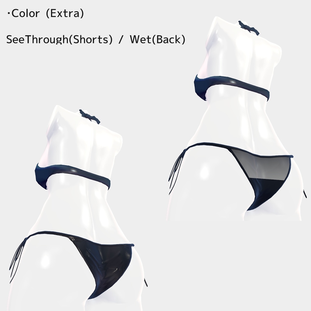 【5アバター対応】クロスホルダー & 紐ビキニ Summer Swimsuits 2023(VRChat想定)