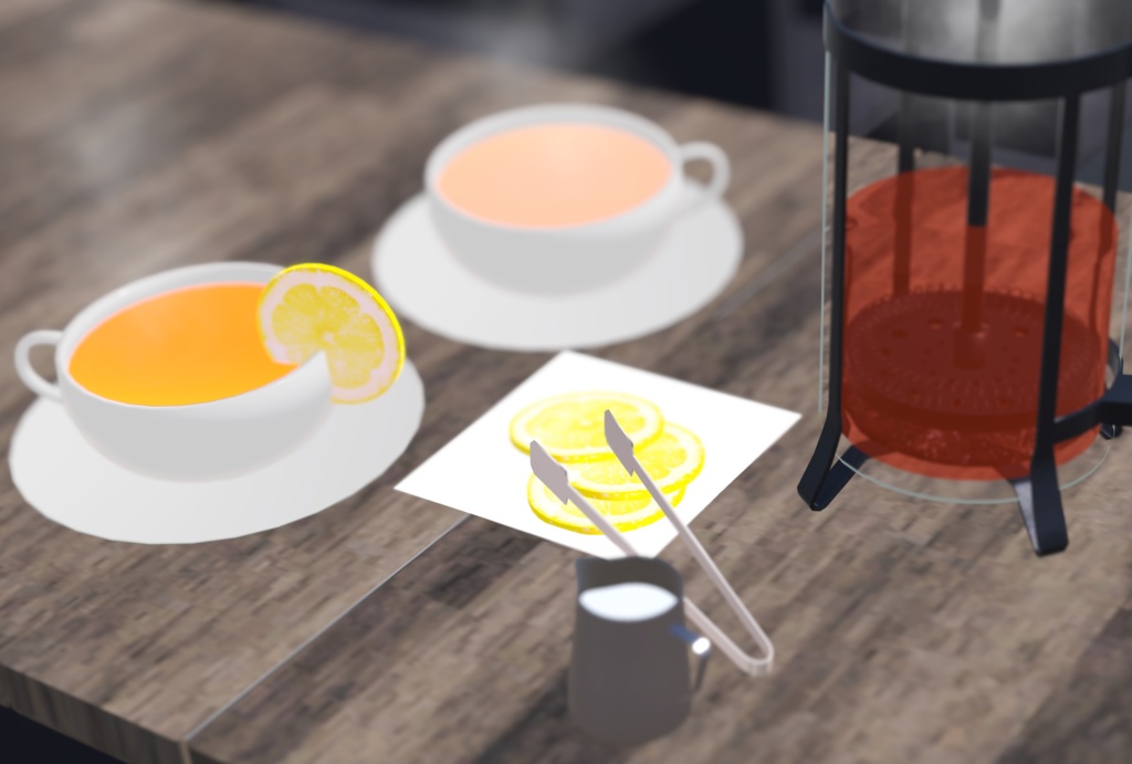【VRChat】VRC Tea Time 紅茶セット(Worldギミック)