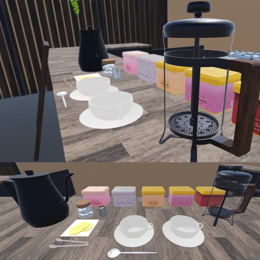 【VRChat】VRC Tea Time 紅茶セット(Worldギミック)