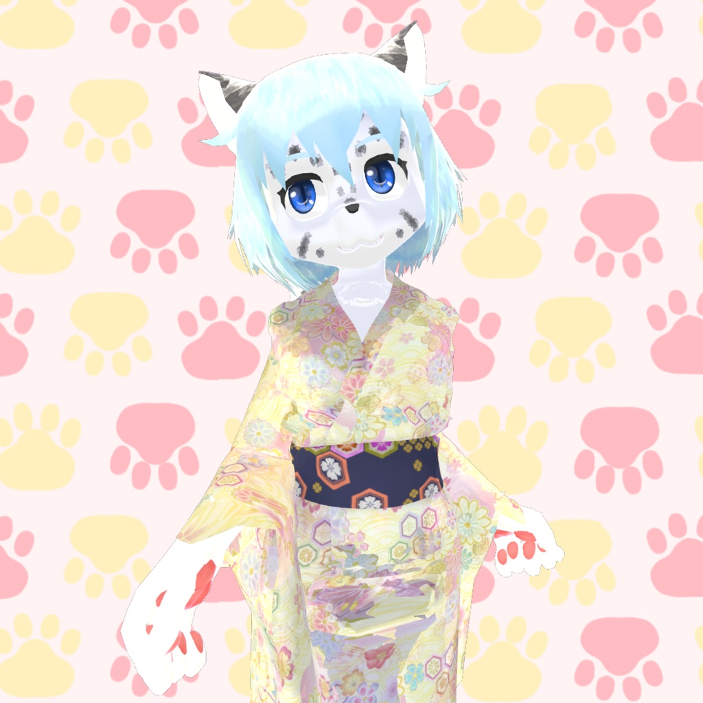 ゆきねこ(浴衣)