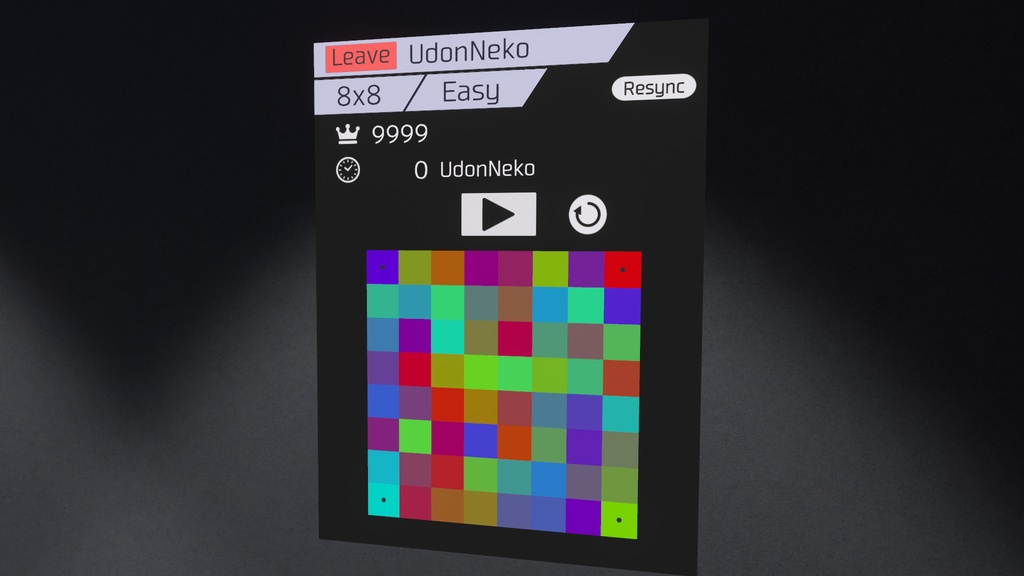 【VRchatアセット】Colordoku【色彩パズル】
