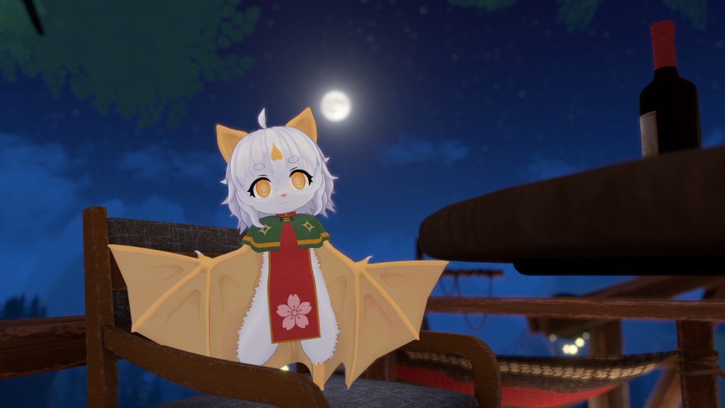 【VRChatアバター】アルバ【白いコウモリ】