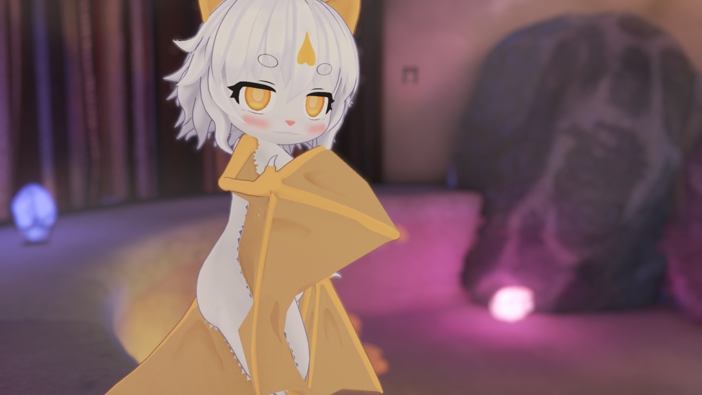【VRChatアバター】アルバ【白いコウモリ】