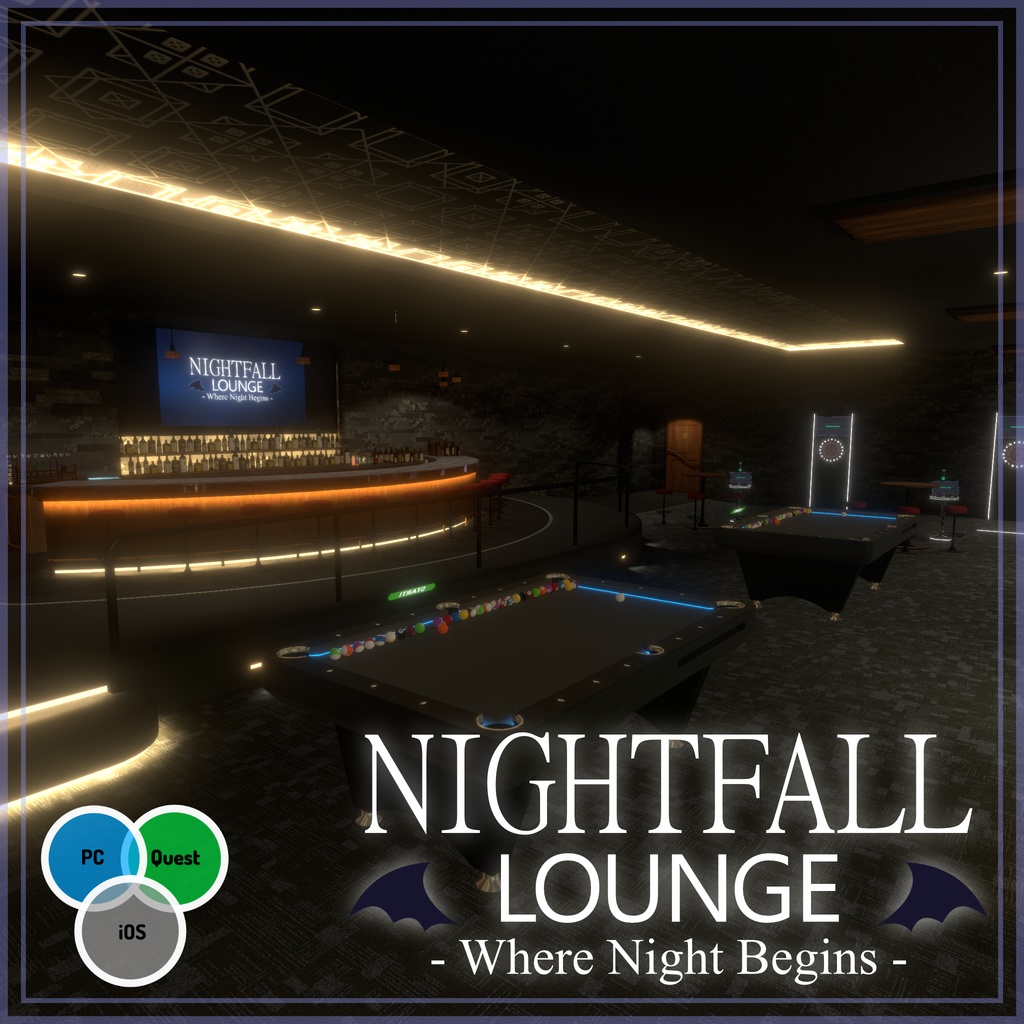 【VRchat対応ワールド】Nightfall Lounge