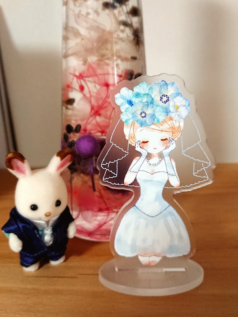 花嫁さんのシュシュスタンド(アクリルスタンド)
