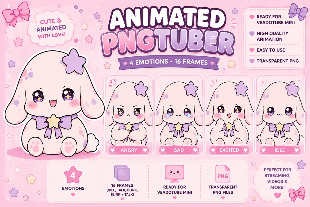 Cute toy PNGTuber for Veadotube Mini