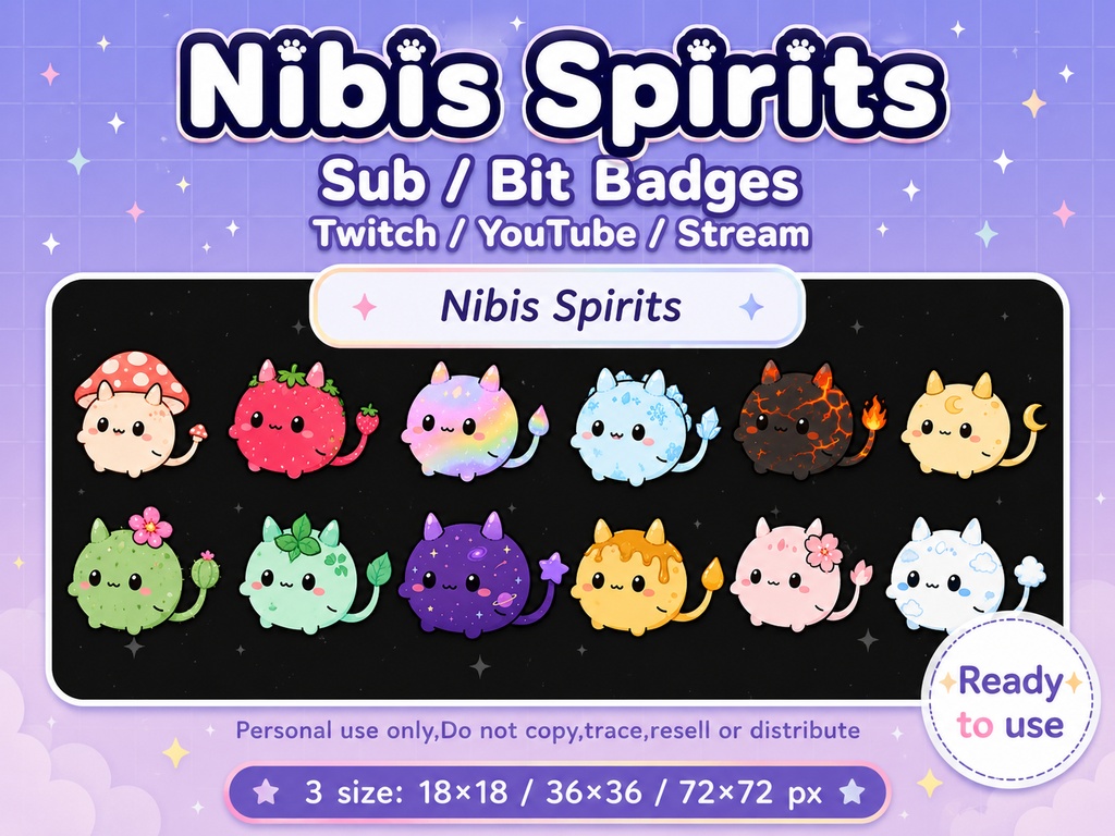 NIBIS - Cute Sub / Bit Badges