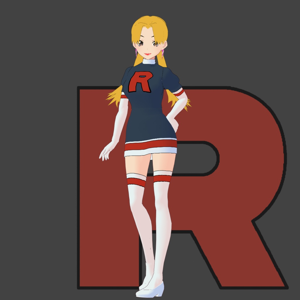 [VRoid] Team Rocket Cassidy Outfit