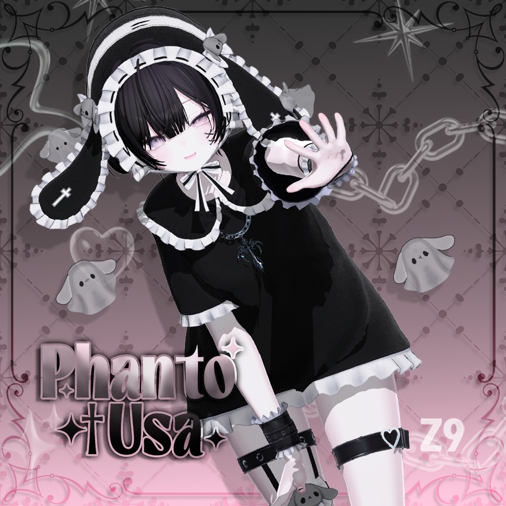 [VRC] 🖤セール中🖤 11アバター対応  [Phanto†Usa] 