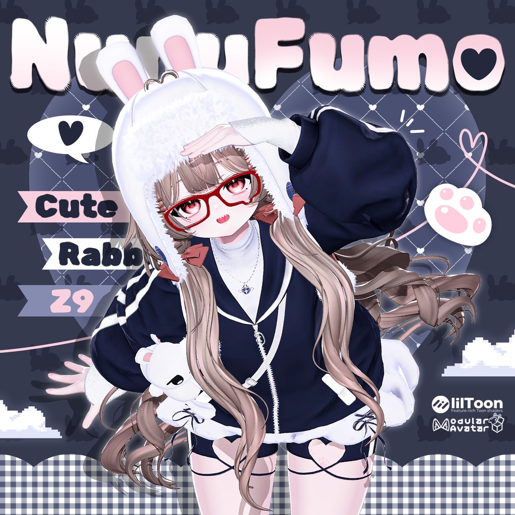 [VRC] 🖤セール中🖤 13 アバター対応 [Nunu+Fumo]