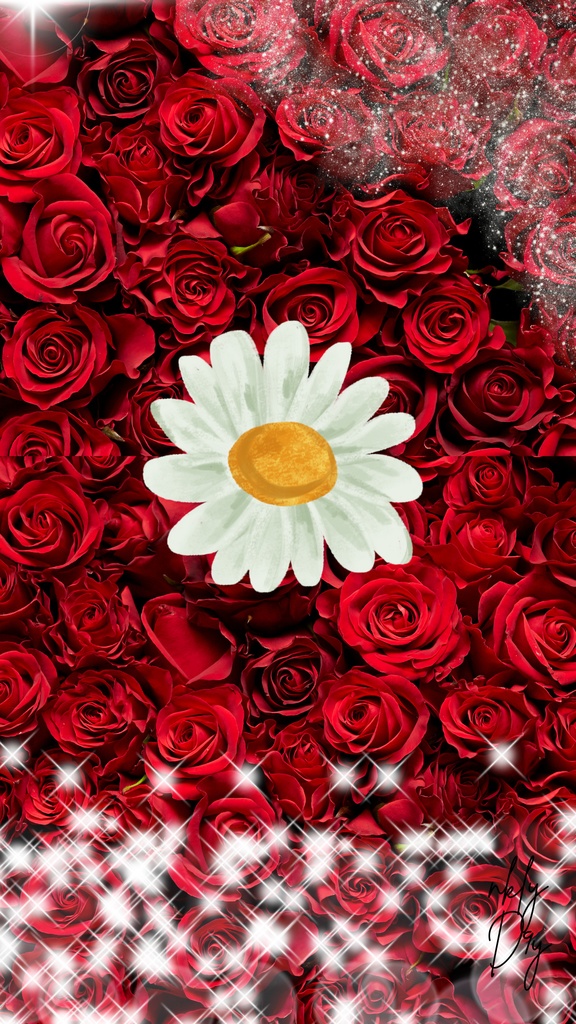 ラメ×フラワー壁紙コレクション 4種セット(スマホ壁紙)