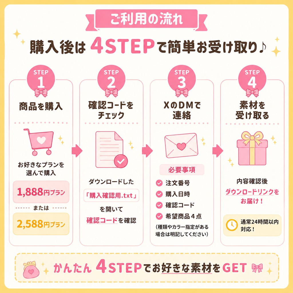 【OBS用/HTML】配信素材 4点えらべる お得セット