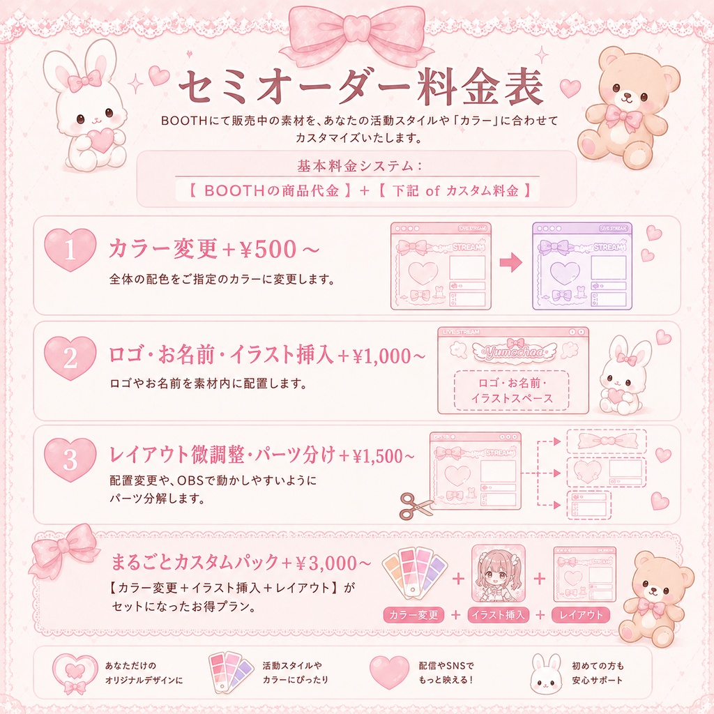 【カスタムサービス】必ず事前に連絡してください