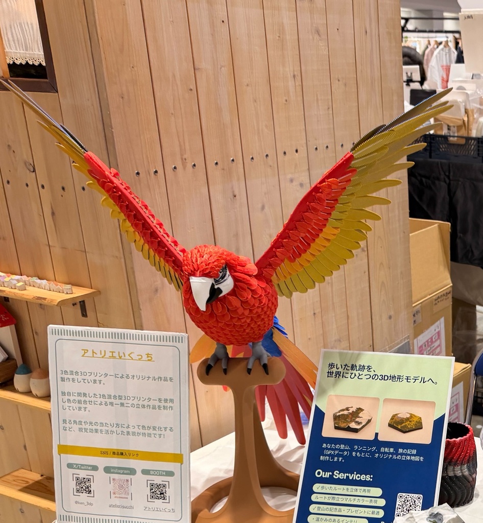 LifeSize Macaw - 実物大コンゴウインコ 3Dプリントフィギュア