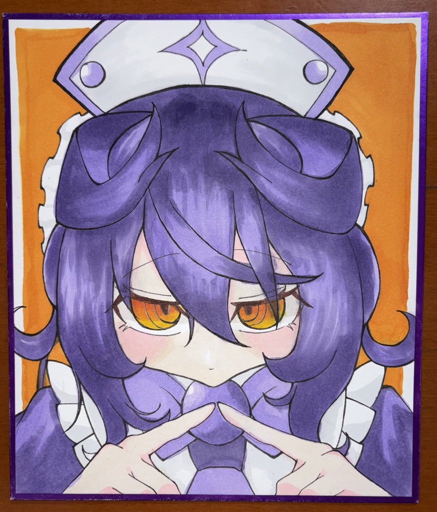 ボンバーガール プルーン 中色紙 手描き