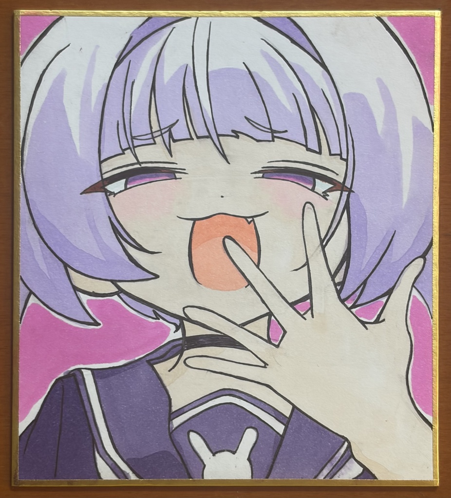 ボンバーガール ダァク 小色紙 手描き