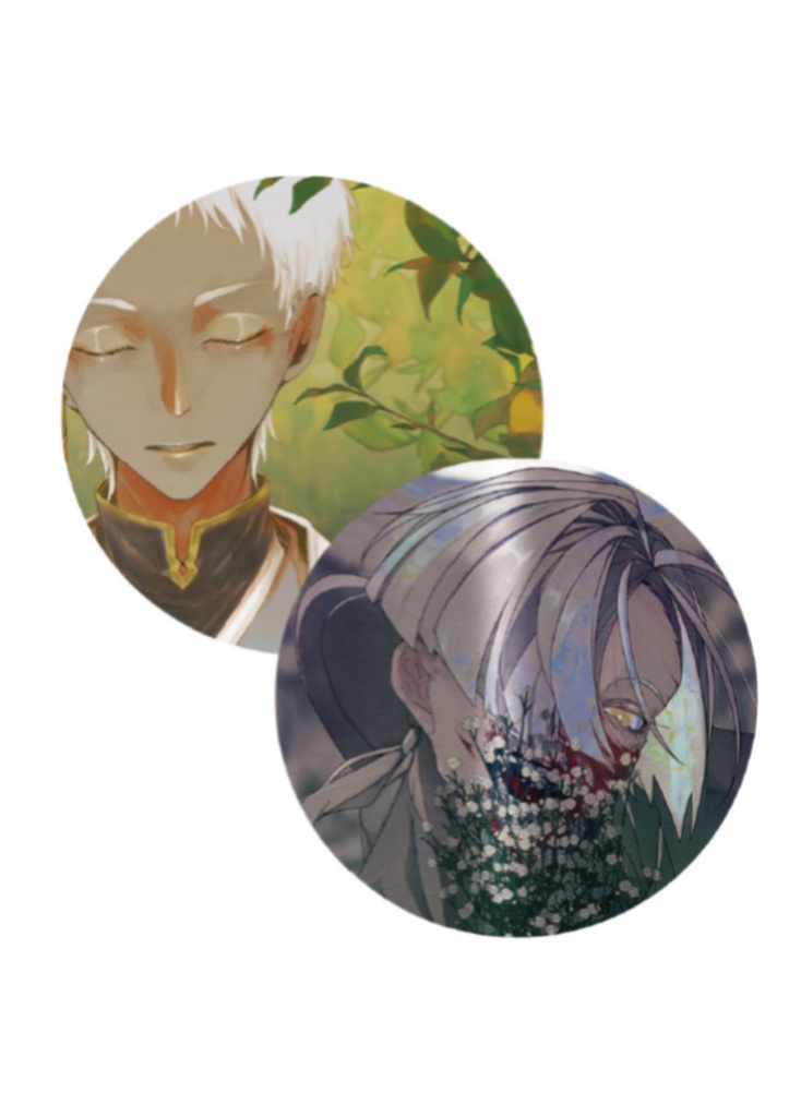 缶バッジミラー《花言葉男子》(57mm /ケース付き)