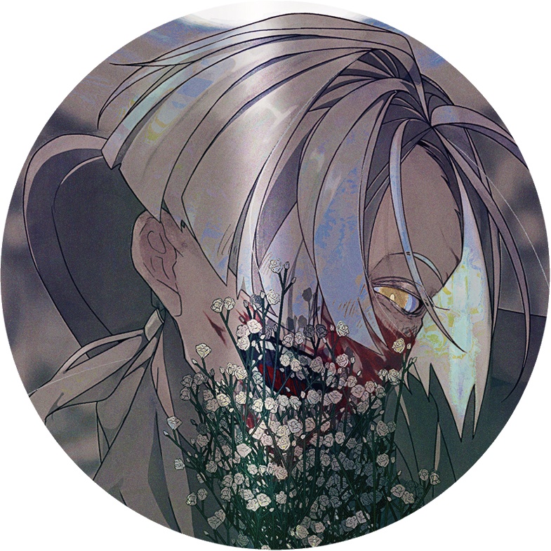 缶バッジミラー《花言葉男子》(57mm /ケース付き)