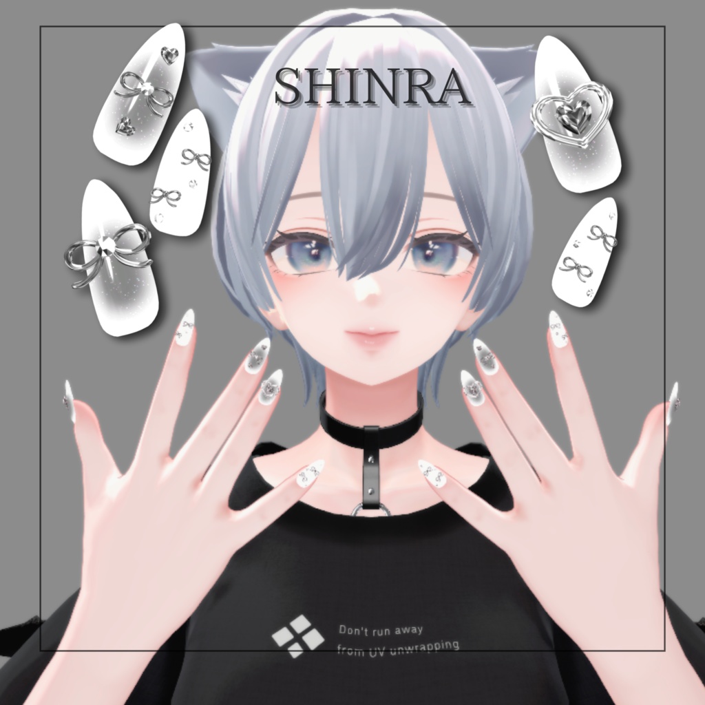 10アバター対応7colorリボンチークネイル