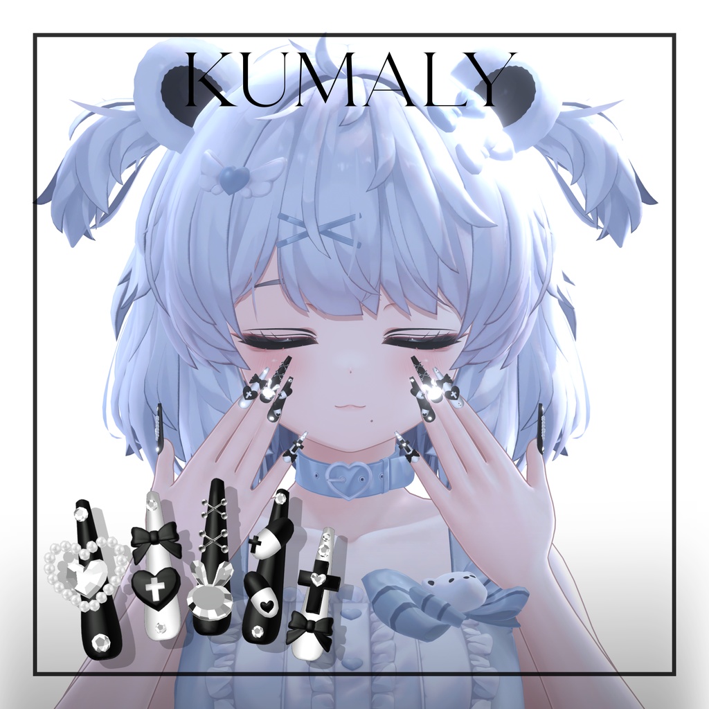 【1周年記念セール】22アバター対応🎀地雷系ネイルチップ