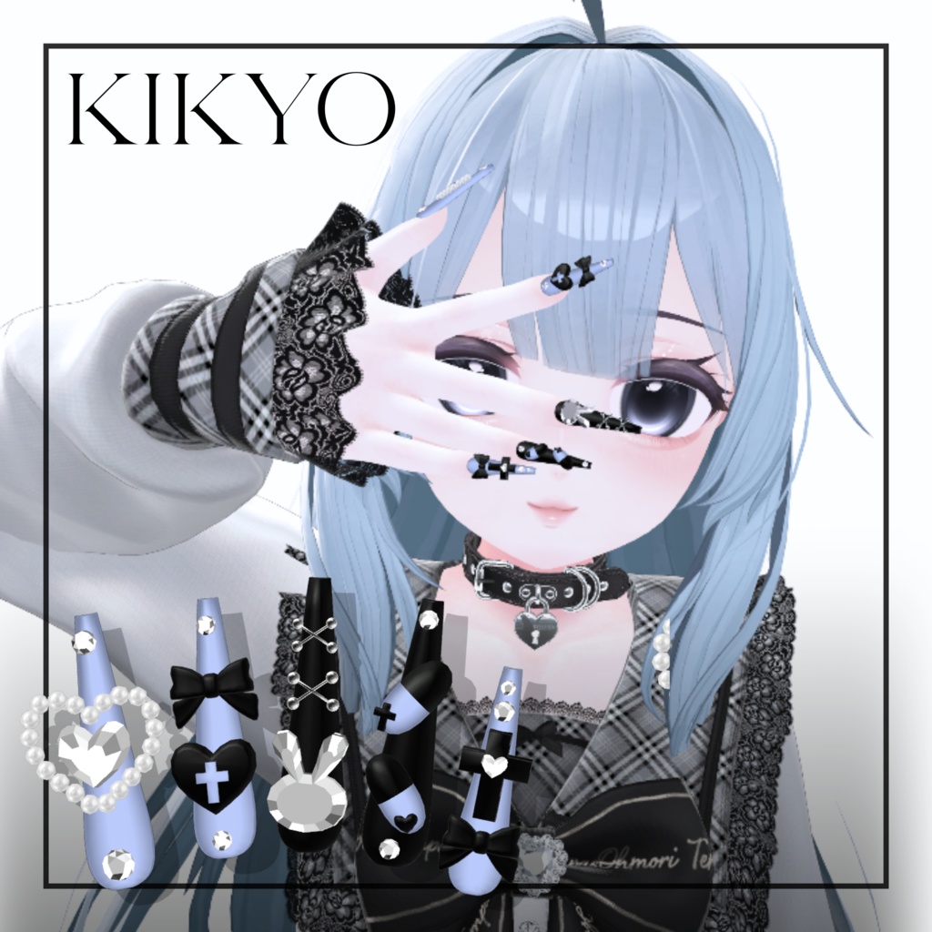 【11/21までフルパックSALE✨️】19アバター対応🎀地雷系ネイルチップ