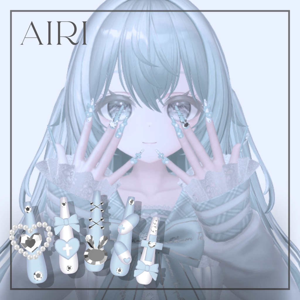 【11/21までフルパックSALE✨️】19アバター対応🎀地雷系ネイルチップ