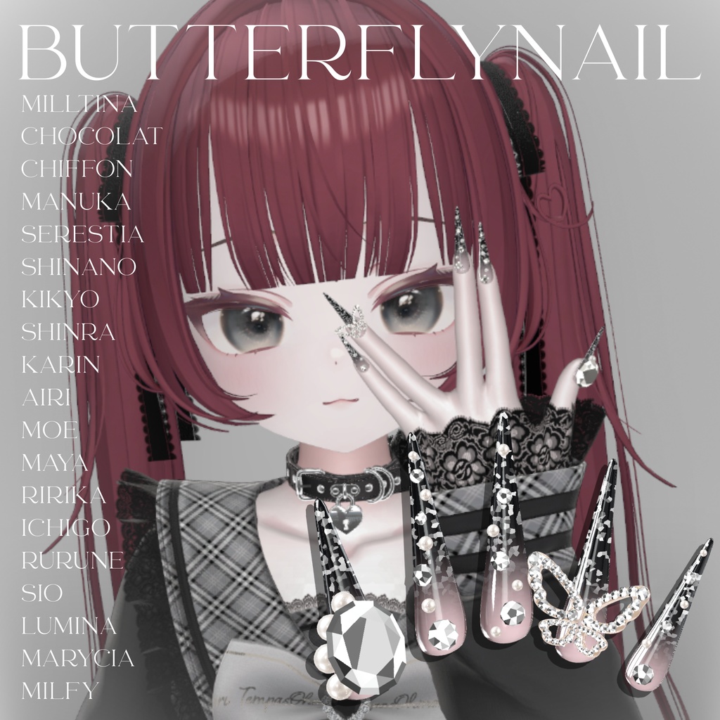 19アバター対応💎ButterflyNail