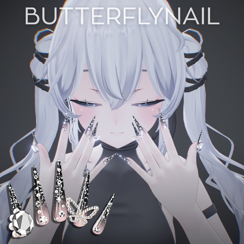 【11/21までフルパックSALE✨️】18アバター対応💎ButterflyNail