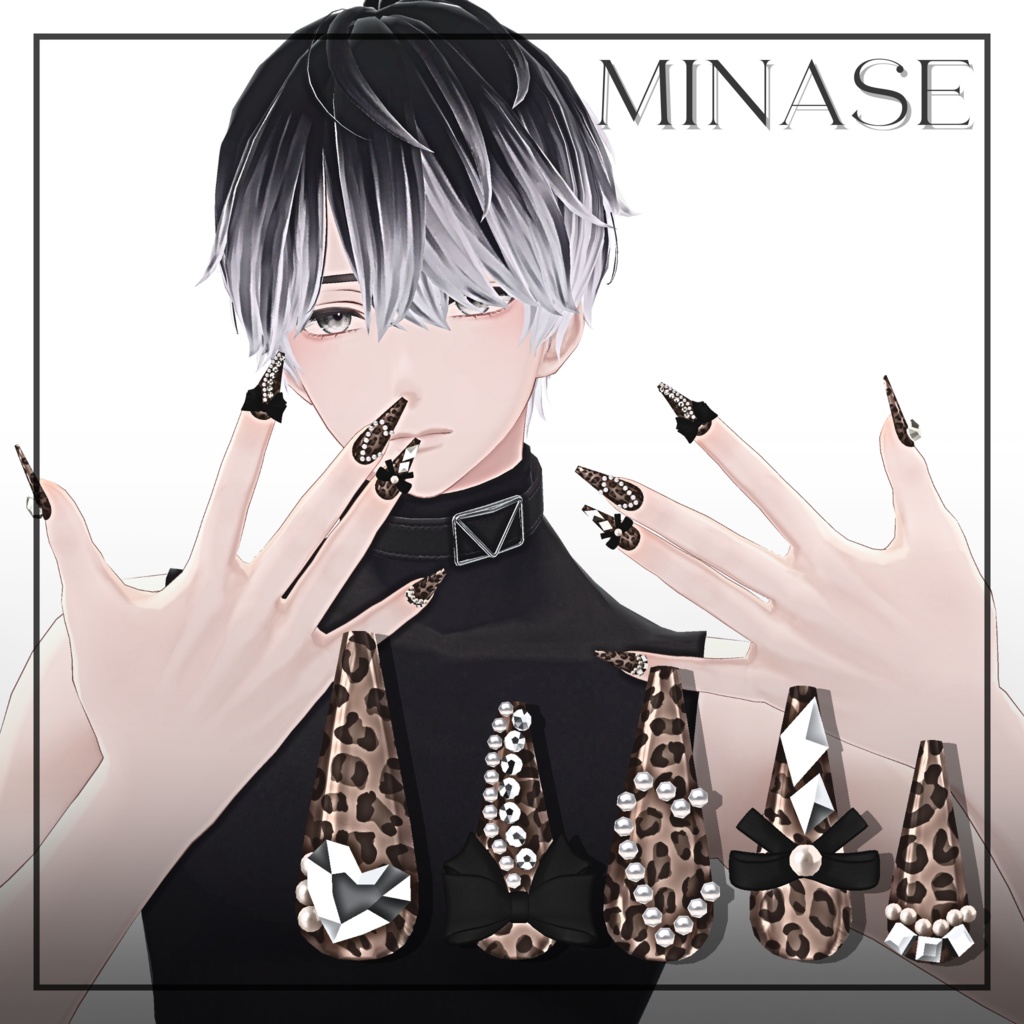 【11/21までフルパックSALE✨️】20アバター対応🎀HeartRibbonNail