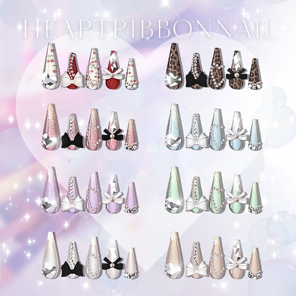 イチゴちゃん対応6種類ネイルチップセット