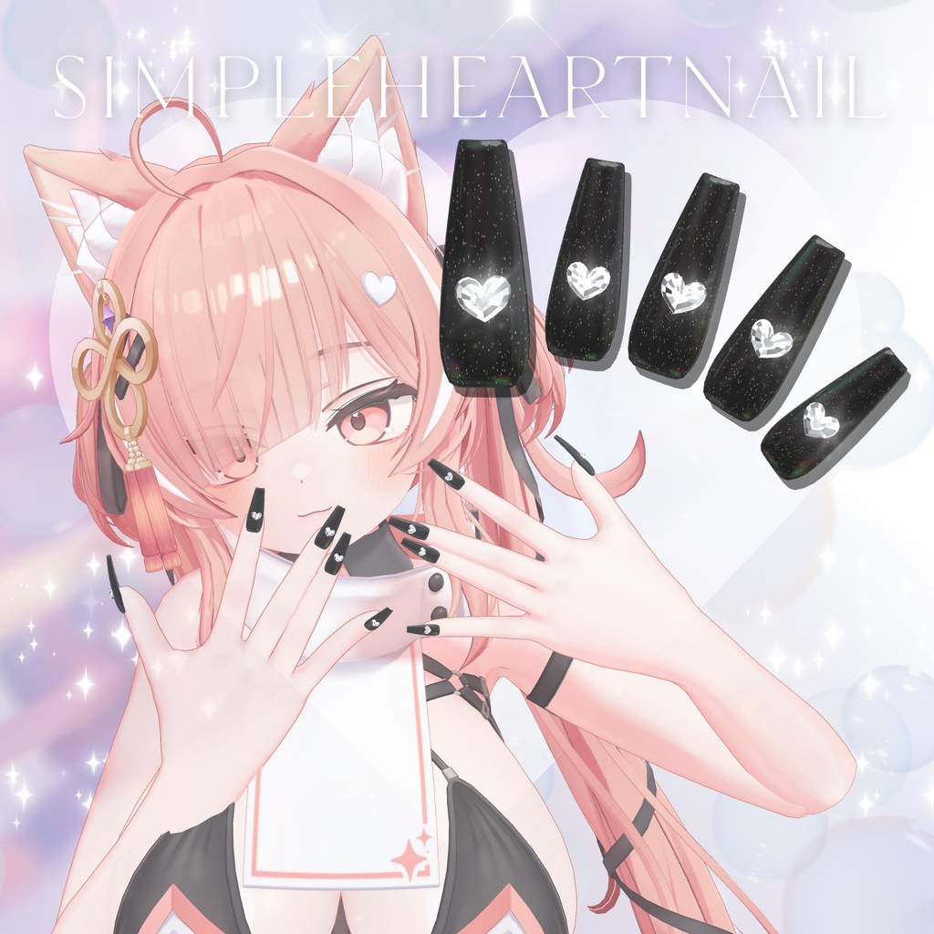 イチゴちゃん対応6種類ネイルチップセット