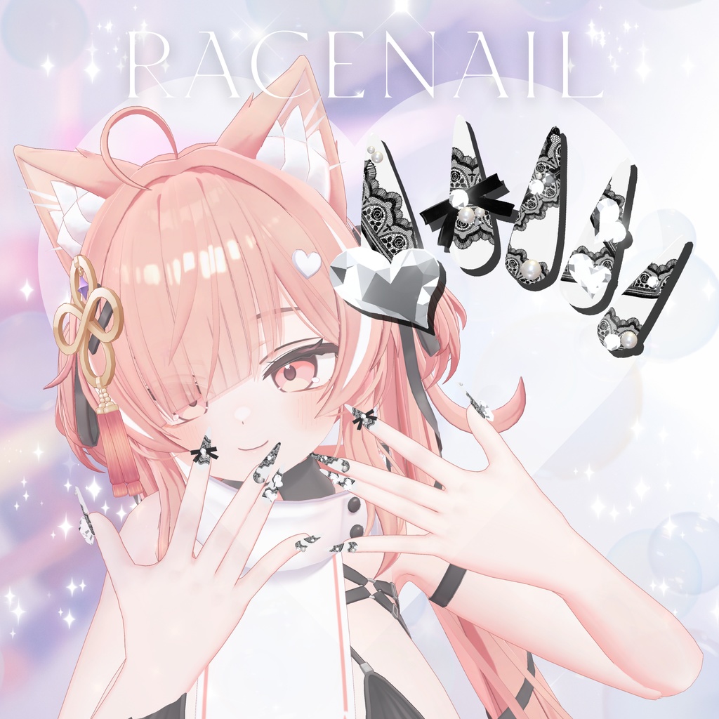 イチゴちゃん対応6種類ネイルチップセット