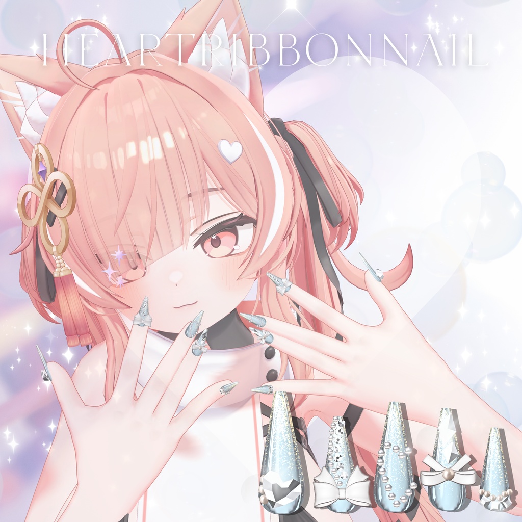 イチゴちゃん対応6種類ネイルチップセット