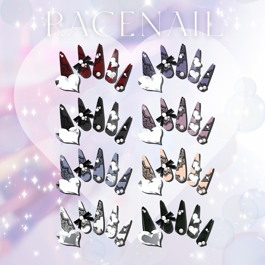 イチゴちゃん対応6種類ネイルチップセット