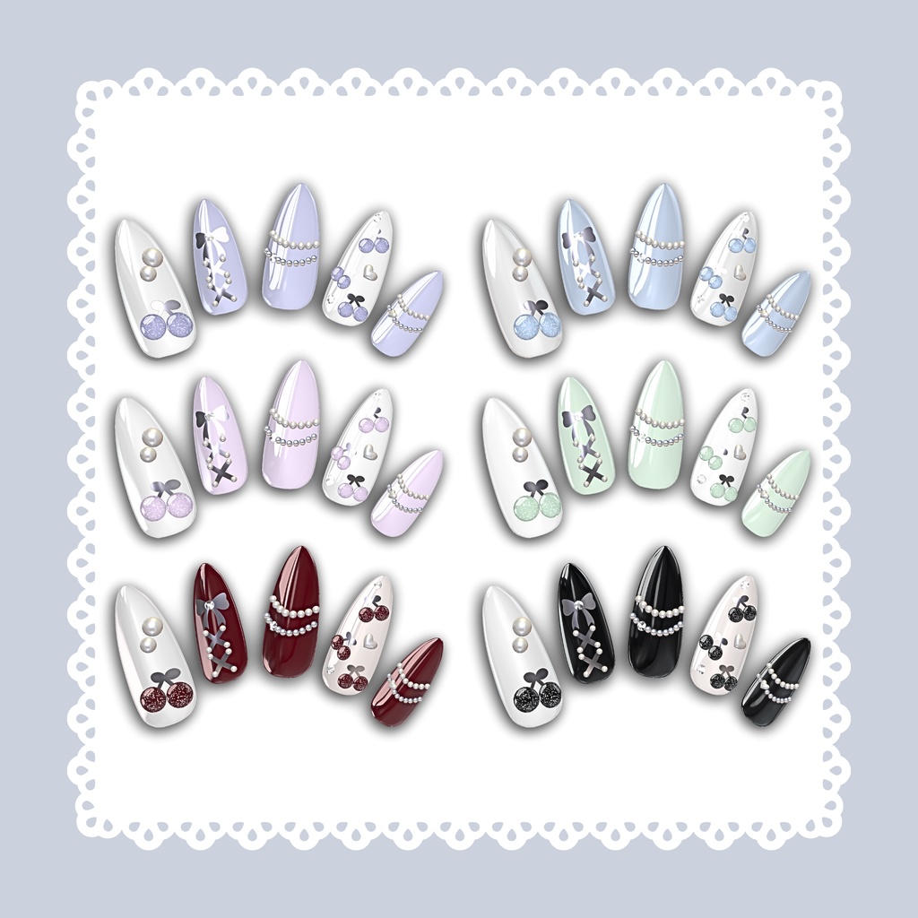 【11/21までフルパックSALE✨️】18アバター対応🍒CherryNail
