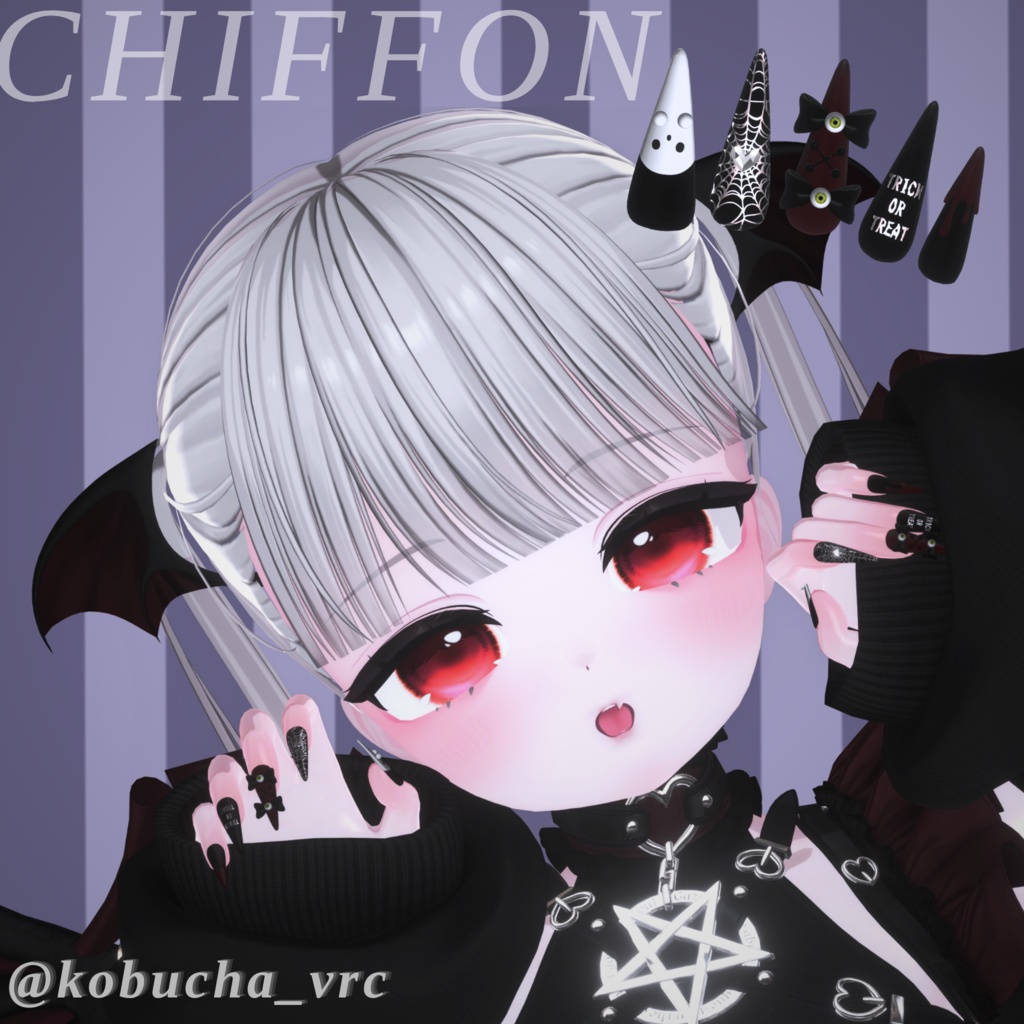 19アバター対応👻HalloweenNail【VRネイルチップ】