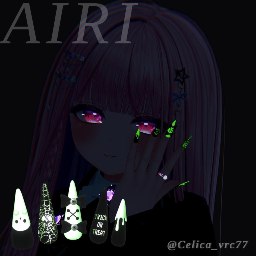 19アバター対応👻HalloweenNail【VRネイルチップ】