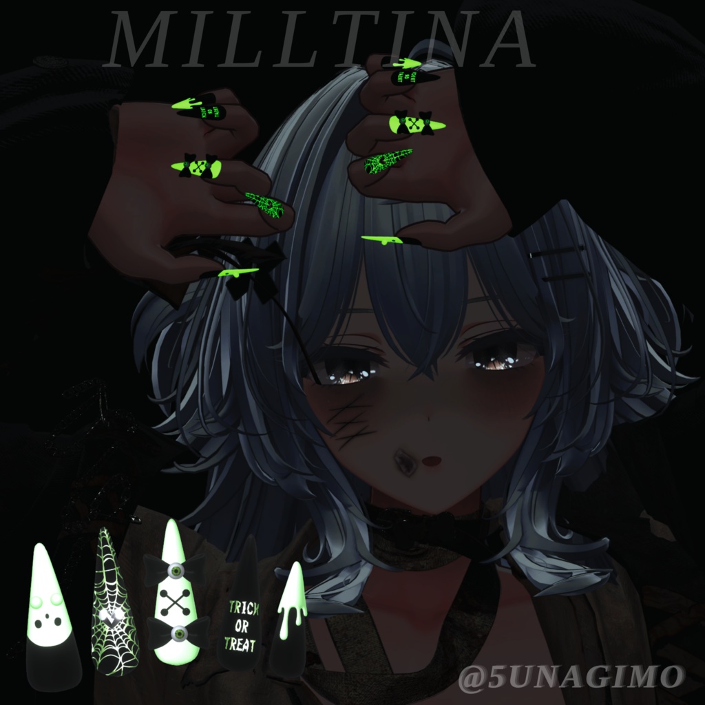 19アバター対応👻HalloweenNail【VRネイルチップ】