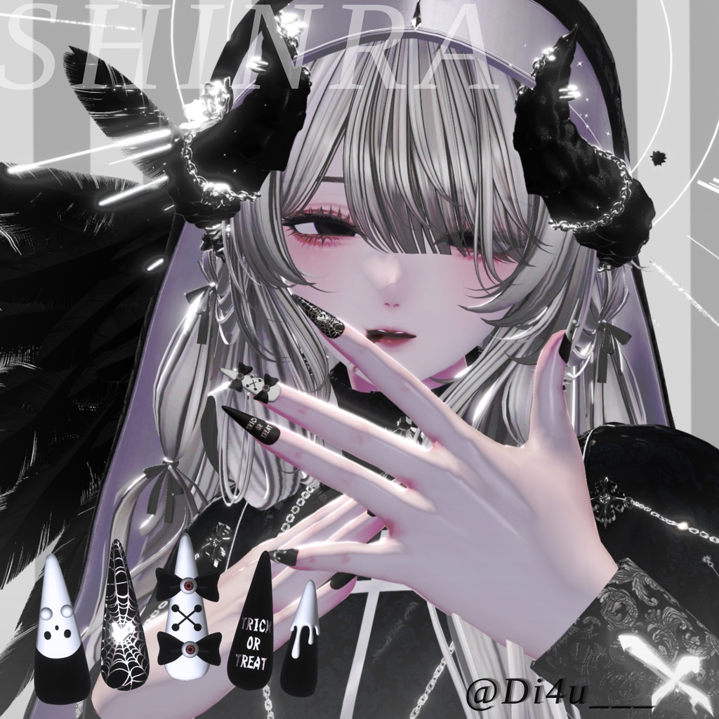 19アバター対応👻HalloweenNail【VRネイルチップ】