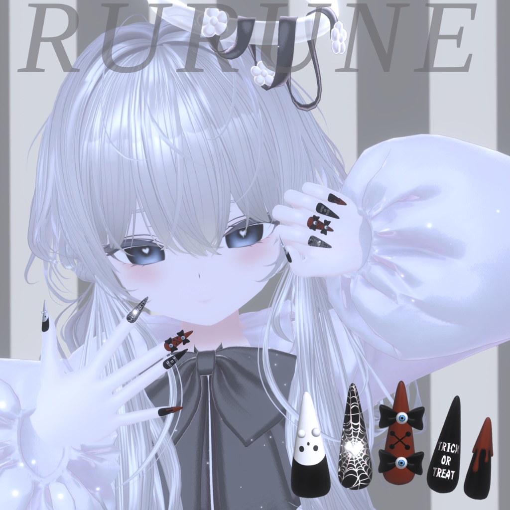 19アバター対応👻HalloweenNail【VRネイルチップ】