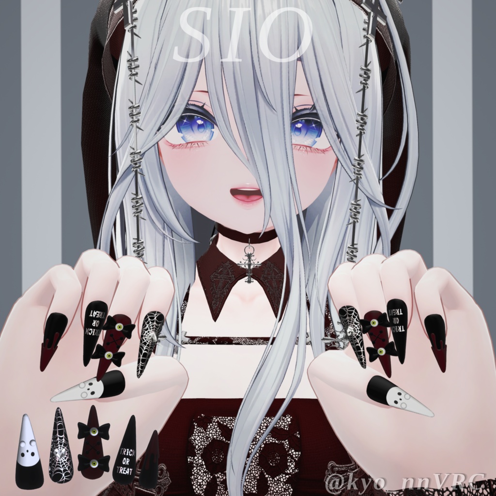 19アバター対応👻HalloweenNail【VRネイルチップ】