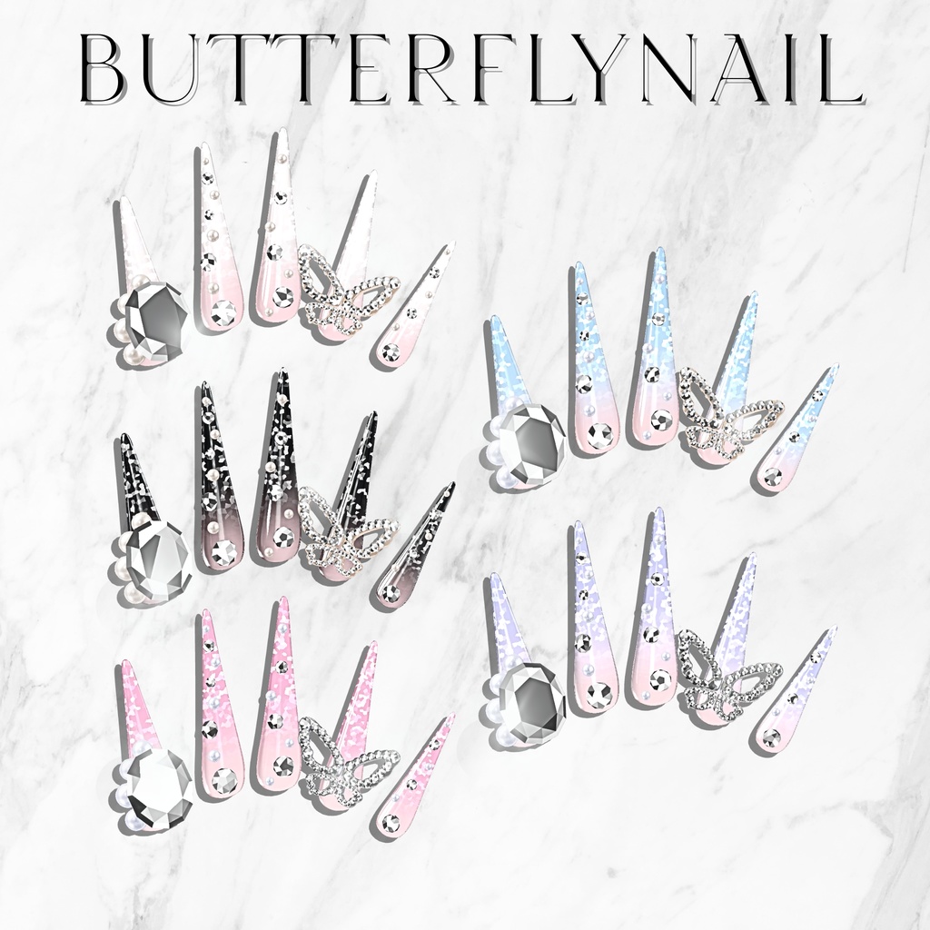 ルミナちゃん対応6種類ネイルチップセット【MA対応】