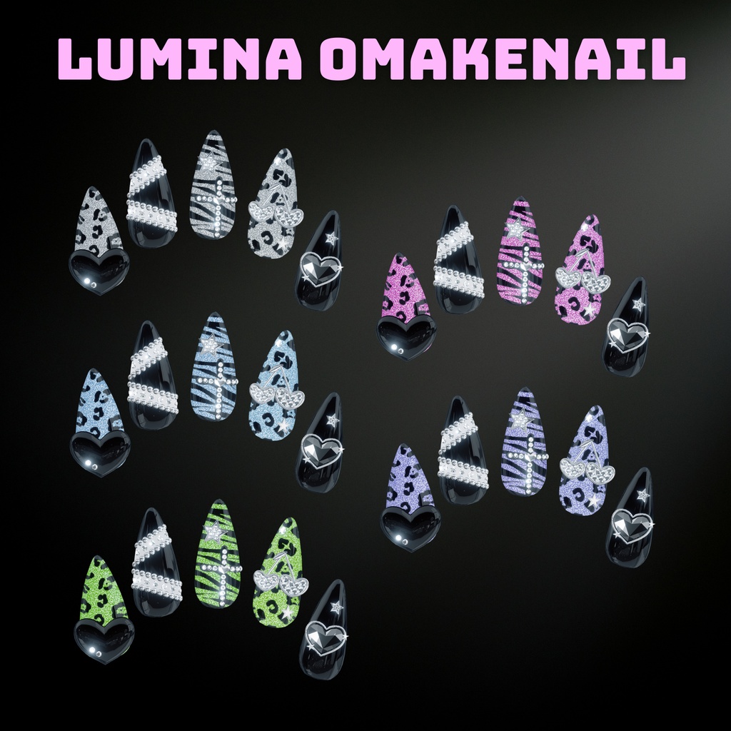 ルミナちゃん対応6種類ネイルチップ+おまけネイルセット【MA対応】