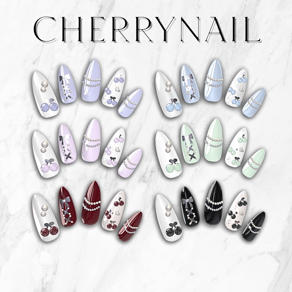 マリシアちゃん対応6種類ネイルチップセット【MA対応】