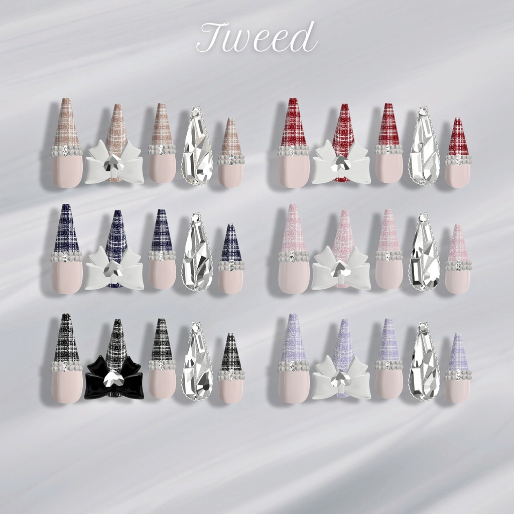 【12/6までSALE✨️】18アバター対応RibbonJewelnail【MA対応ネイルチップ】