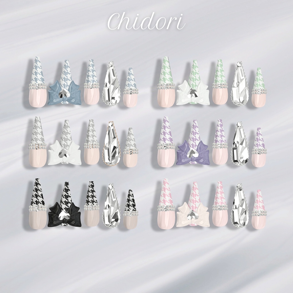 【12/6までSALE✨️】18アバター対応RibbonJewelnail【MA対応ネイルチップ】