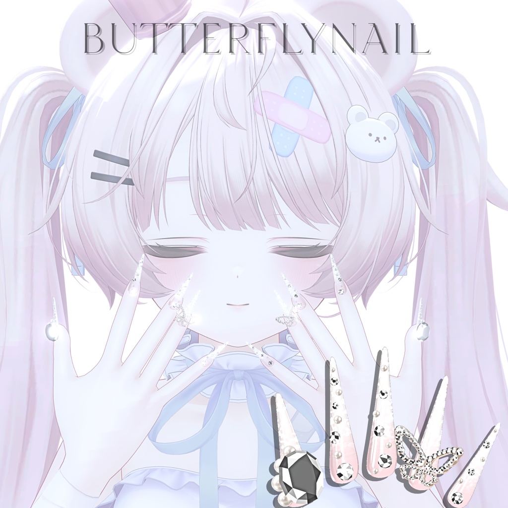 【12/24までSALE🎀】ミルフィちゃん対応6種類ネイルチップセット【フルパックはおまけネイル付き】